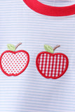 Red apple embroidery shorts set - Aaria Tees Aaria Tees