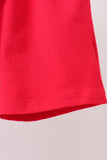 Red apple embroidery shorts set - Aaria Tees Aaria Tees