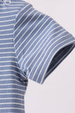 Blue stripe truck embroidery romper - Aaria Tees Aaria Tees