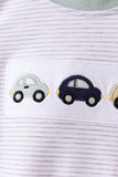Green vehicle embroidery stripe bubble - Aaria Tees Aaria Tees