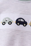 Green vehicle embroidery stripe bubble - Aaria Tees Aaria Tees