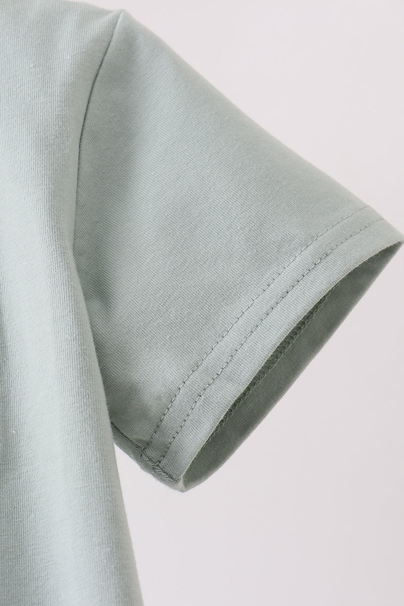 Green vehicle embroidery top - Aaria Tees Aaria Tees