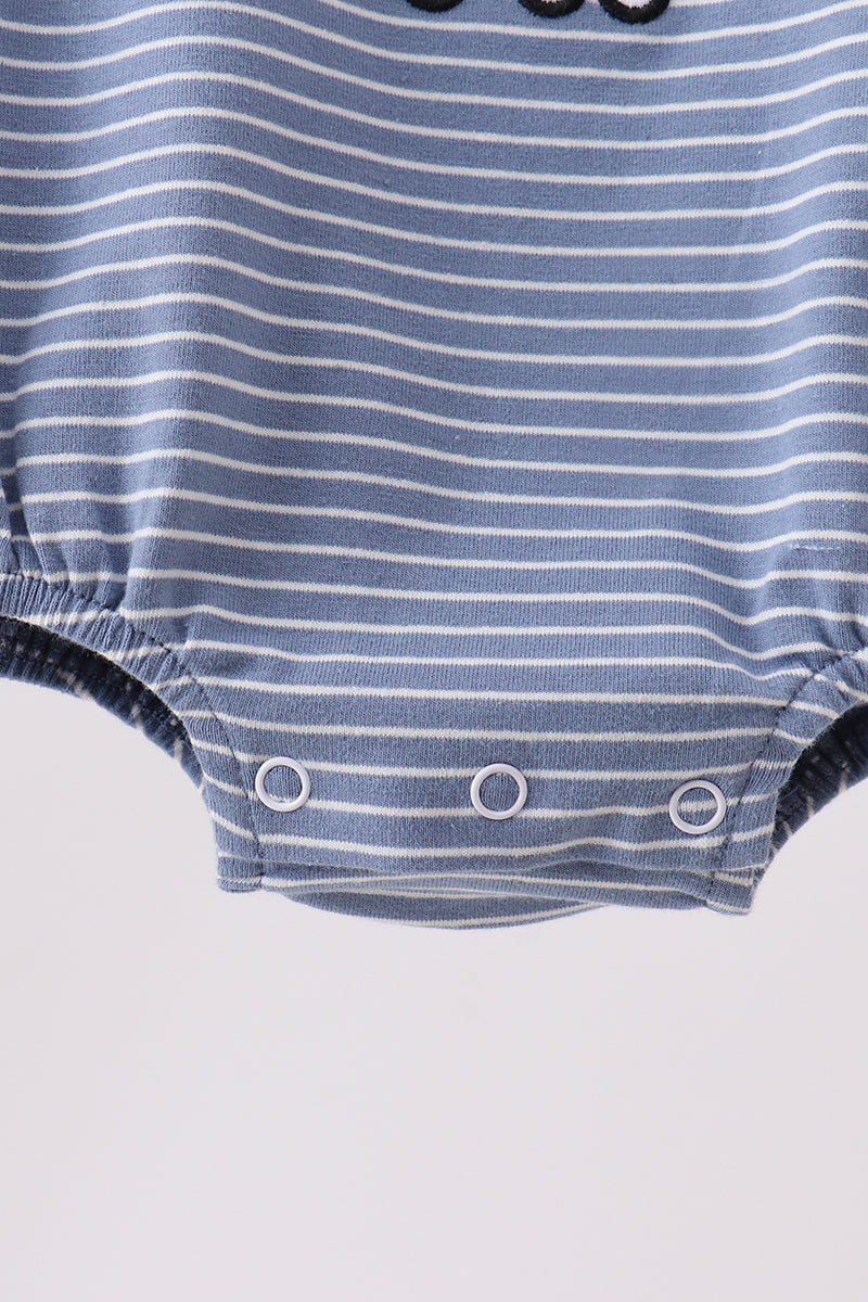 Blue stripe truck embroidery bubble - Aaria Tees Aaria Tees