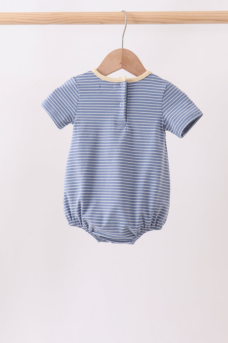 Blue stripe truck embroidery bubble - Aaria Tees Aaria Tees