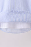 Blue stripe seersucker lemon applique dress - Aaria Tees Aaria Tees