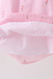 Pink stripe seersucker flamingo dress - Aaria Tees Aaria Tees