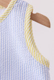 Blue seersucker pocket jonjon - Aaria Tees Aaria Tees