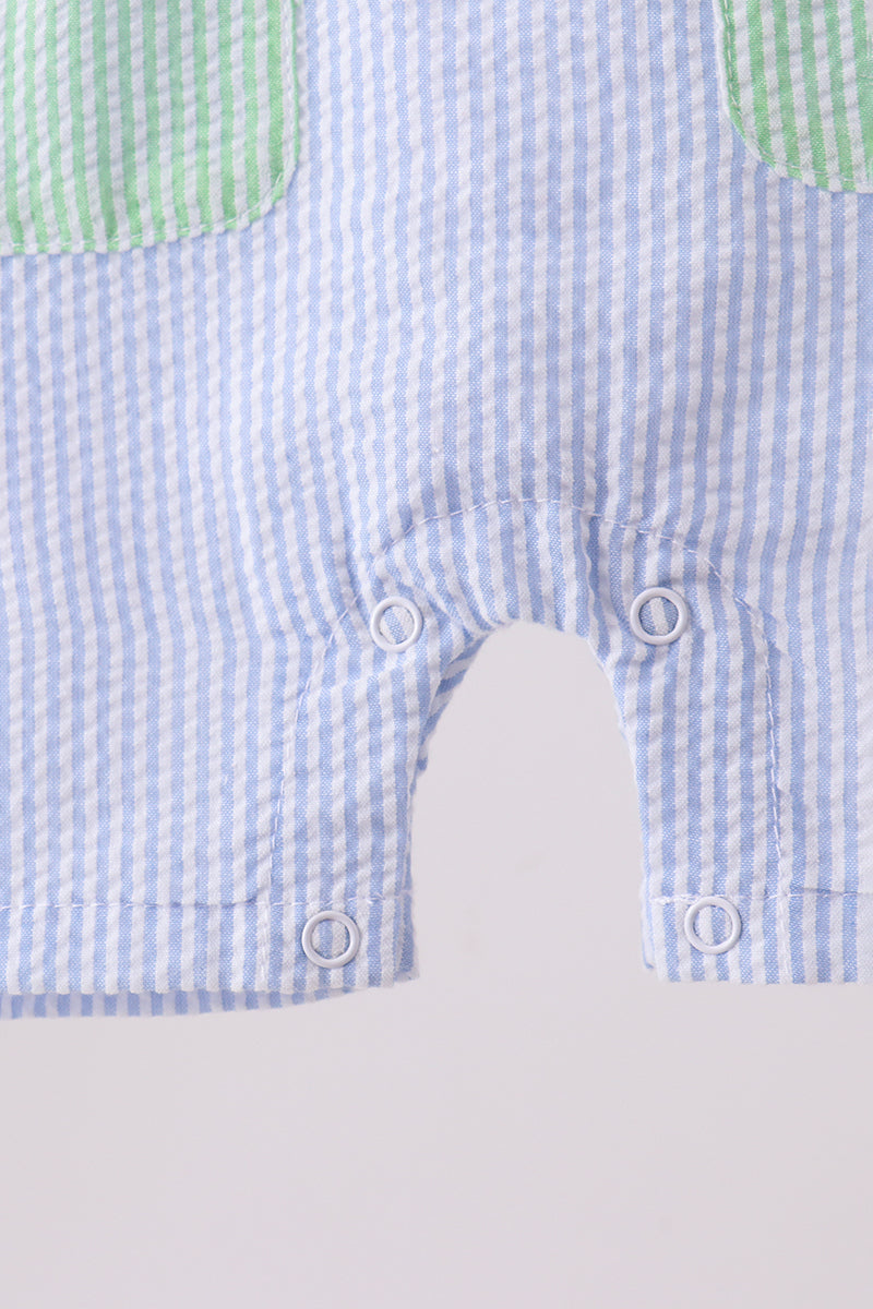 Blue seersucker pocket jonjon - Aaria Tees Aaria Tees