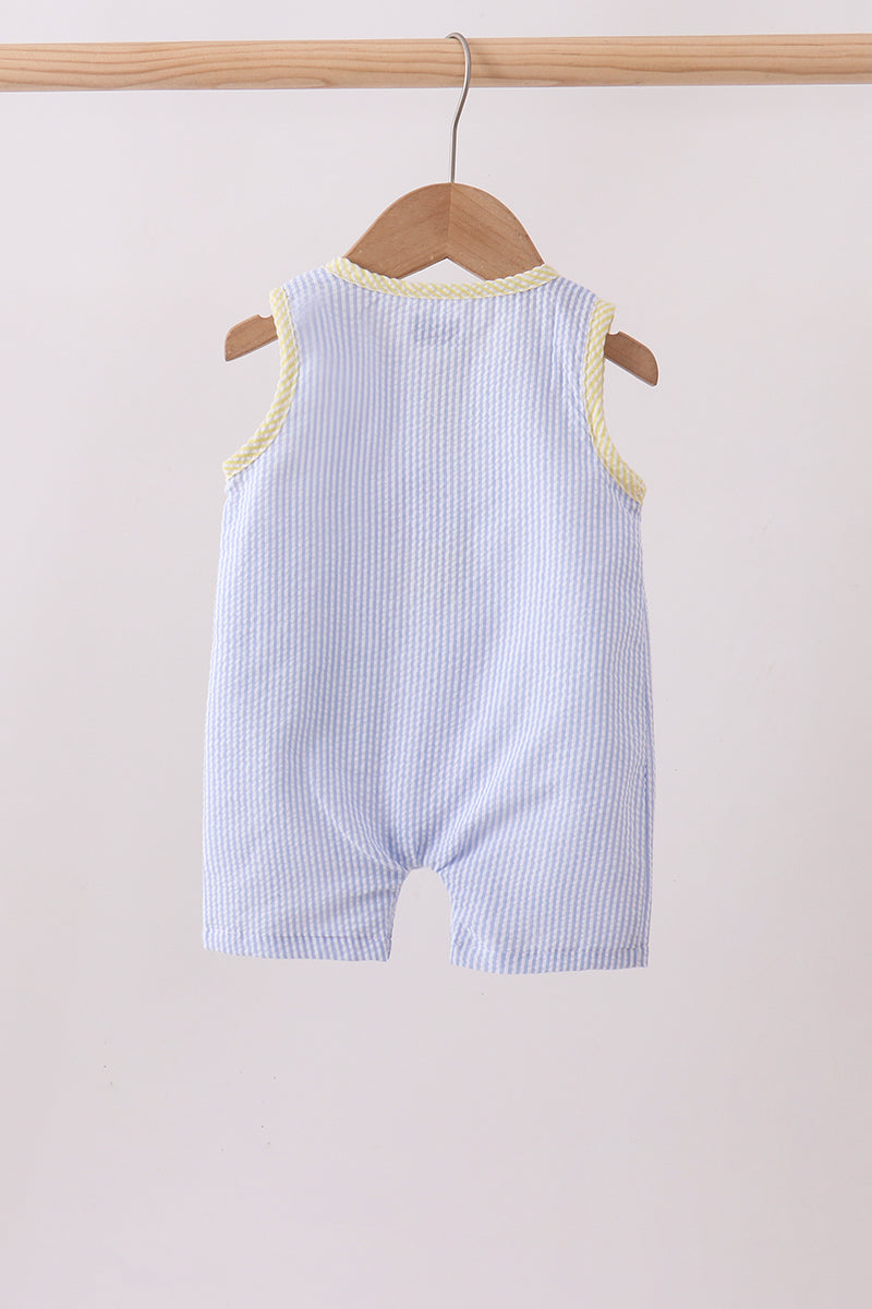 Blue seersucker pocket jonjon - Aaria Tees Aaria Tees