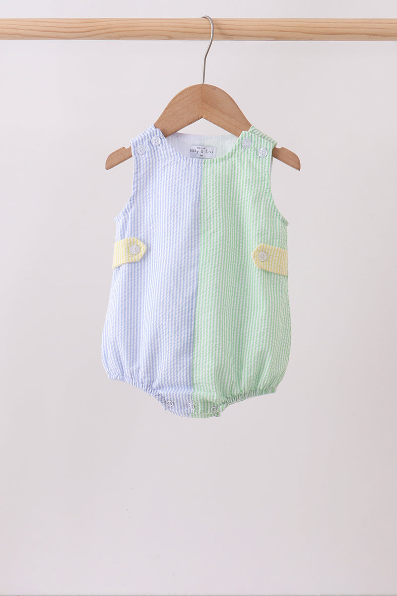 Blue&green seersucker bubble - Aaria Tees