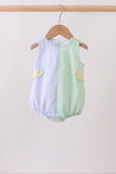 Blue&green seersucker bubble - Aaria Tees Aaria Tees