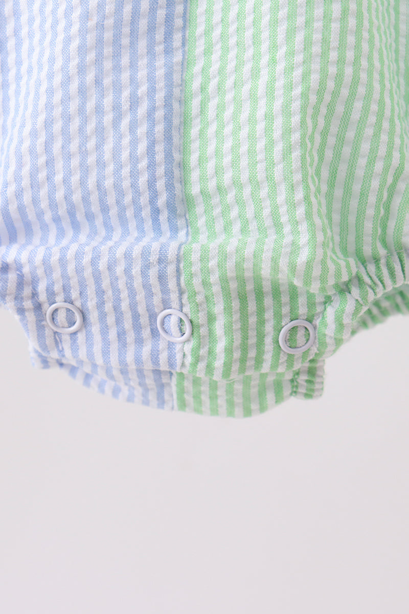 Blue&green seersucker bubble - Aaria Tees Aaria Tees