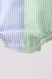 Blue&green seersucker bubble - Aaria Tees Aaria Tees