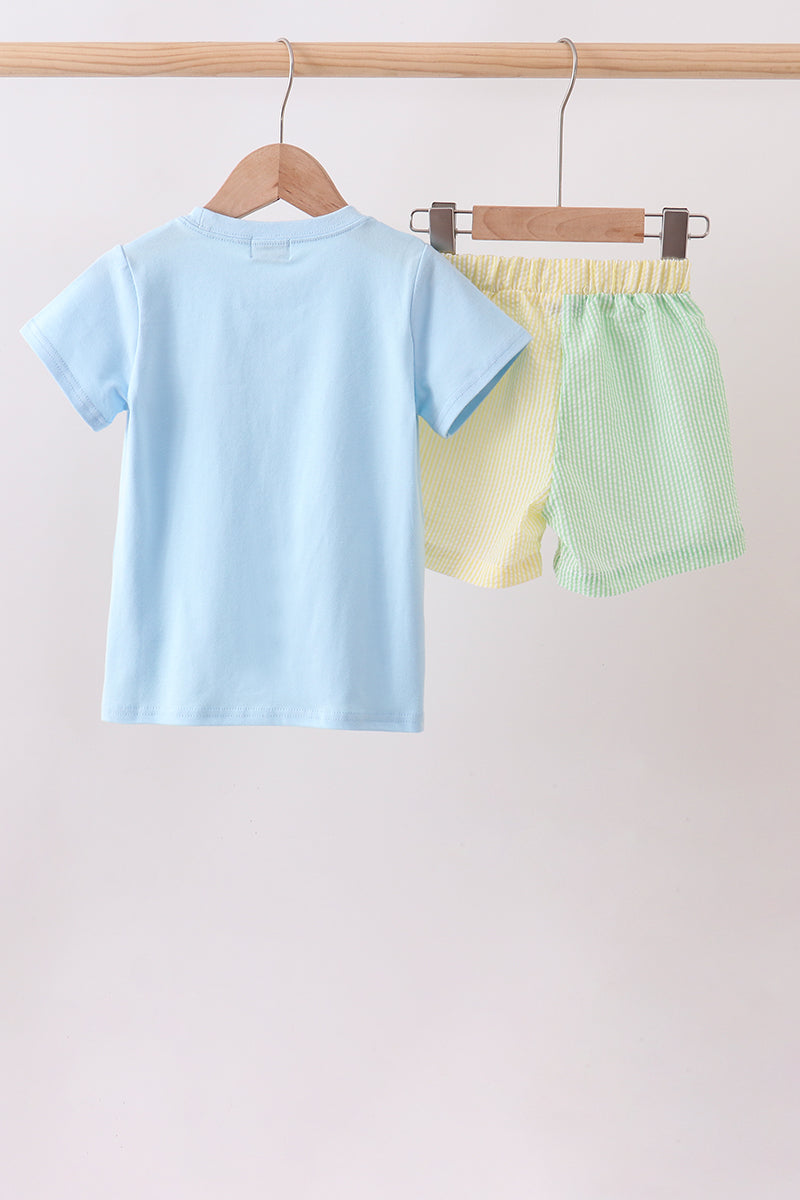 Colorblock pocket shorts set - Aaria Tees Aaria Tees