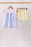 Colorblock ruffle shorts set - Aaria Tees Aaria Tees