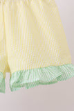 Colorblock ruffle shorts set - Aaria Tees Aaria Tees