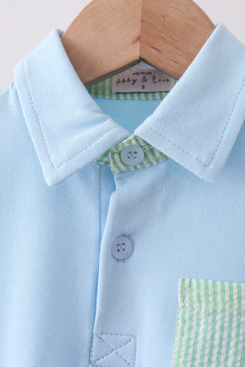 Blue pocket button down shirt - Aaria Tees Aaria Tees