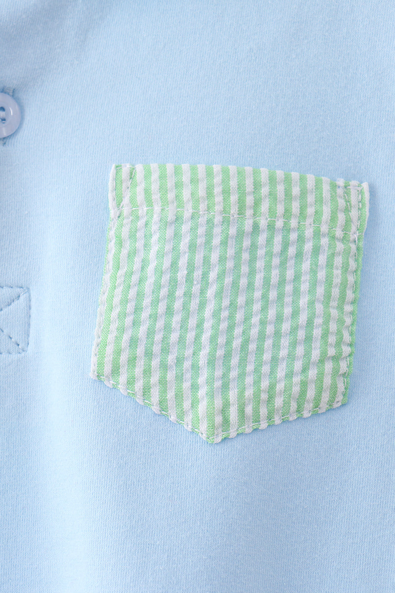 Blue pocket button down shirt - Aaria Tees Aaria Tees