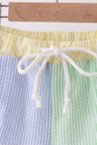 Blue&green seersucker shorts - Aaria Tees Aaria Tees