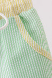 Blue&green seersucker shorts - Aaria Tees Aaria Tees