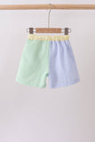 Blue&green seersucker shorts - Aaria Tees Aaria Tees
