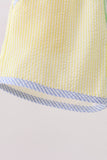 Yellow&green seersucker shorts - Aaria Tees Aaria Tees