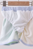 Yellow&green seersucker shorts - Aaria Tees Aaria Tees