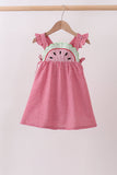 Red watermelon ruffle gingham dress - Aaria Tees Aaria Tees