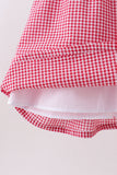 Red watermelon ruffle gingham dress - Aaria Tees Aaria Tees