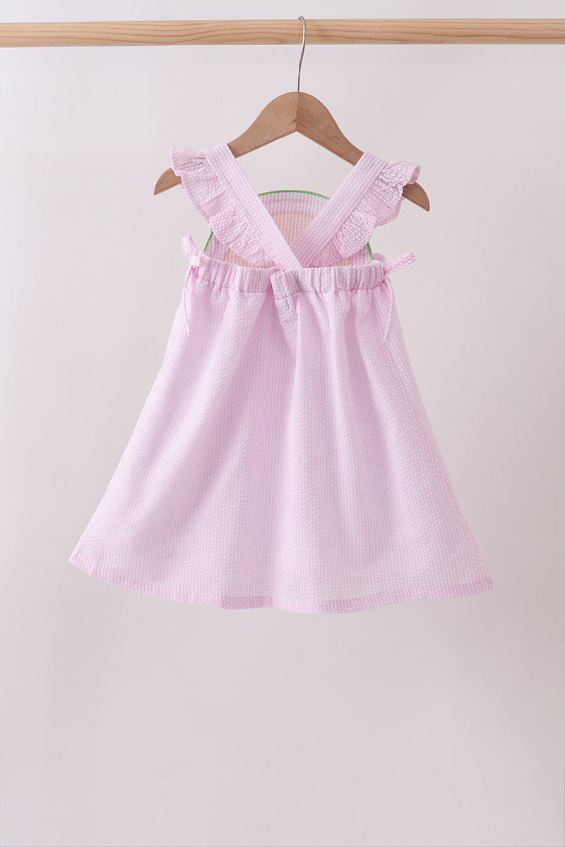 Pink lemon ruffle gingham dress - Aaria Tees Aaria Tees