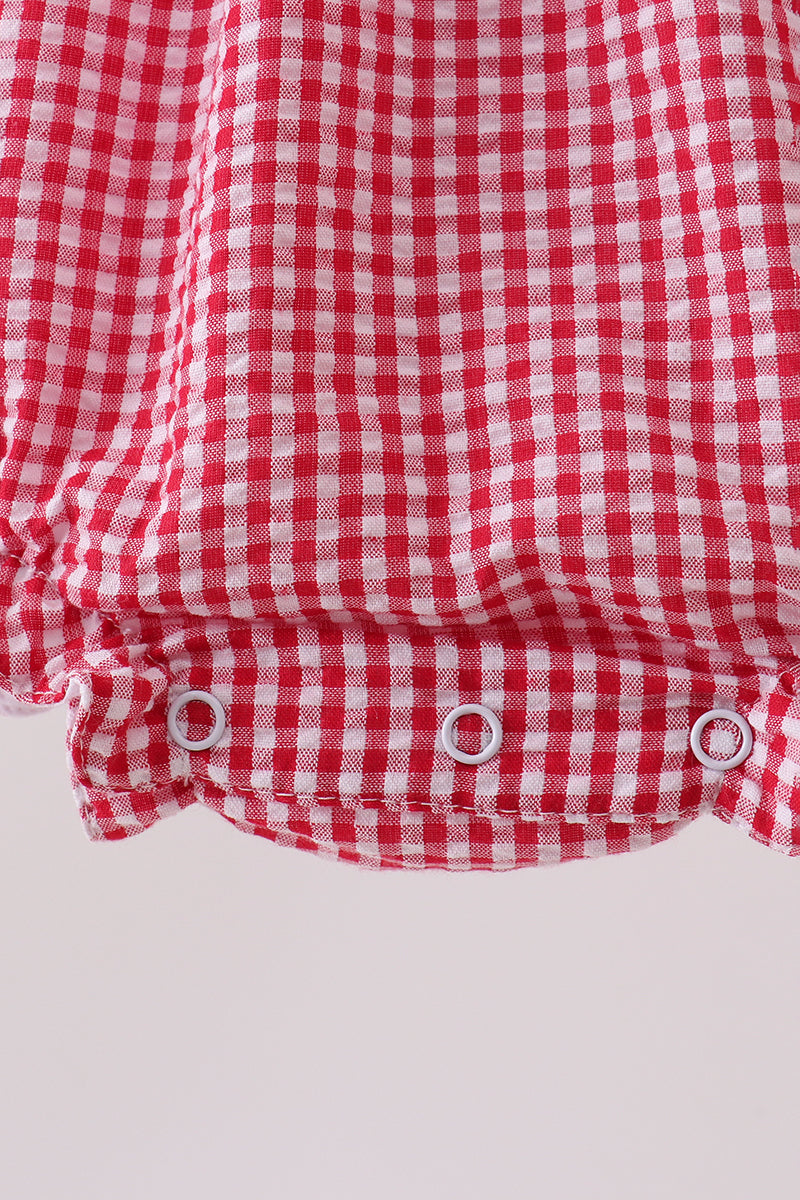 Red watermelon ruffle bubble - Aaria Tees Aaria Tees