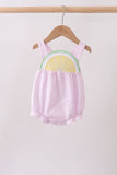 Pink lemon ruffle gingham bubble - Aaria Tees Aaria Tees