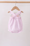 Pink lemon ruffle gingham bubble - Aaria Tees Aaria Tees