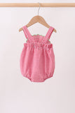 Red watermelon ruffle gingham bubble - Aaria Tees Aaria Tees