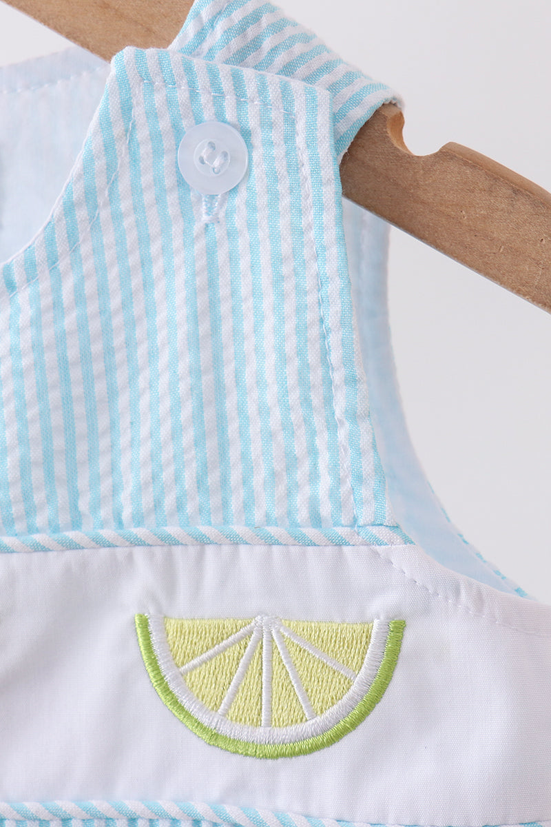 Blue lemon embroidery jonjon - Aaria Tees Aaria Tees