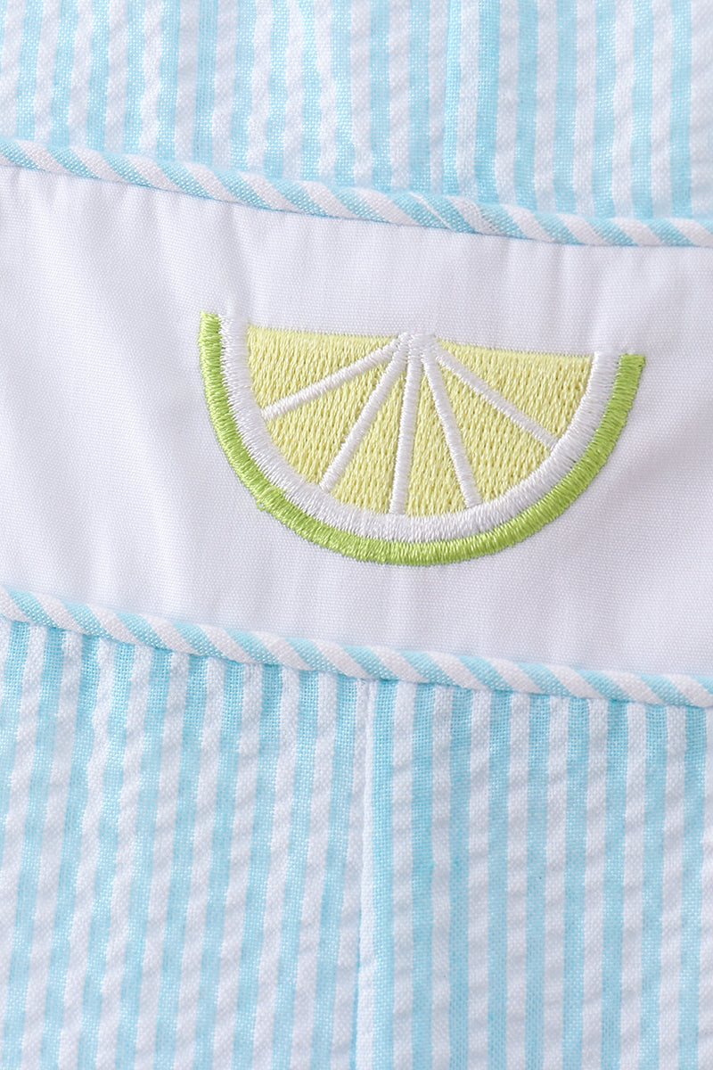 Blue lemon embroidery jonjon - Aaria Tees Aaria Tees