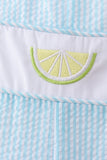 Blue lemon embroidery jonjon - Aaria Tees Aaria Tees