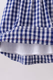 Black flag fireworks embroidery gingham dress - Aaria Tees Aaria Tees