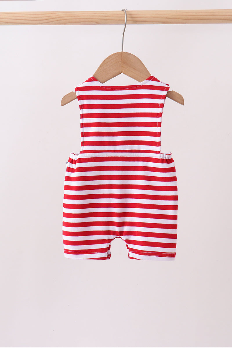 Red stripe flag fireworks embroidery jonjon - Aaria Tees Aaria Tees