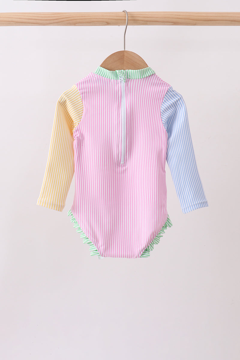 Pink stripe rashguard - Aaria Tees Aaria Tees