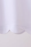 Snow white flutter sleeve scalloped top Aaria Tees