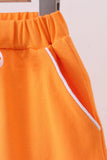 Orange scallop hem bow skort Aaria Tees