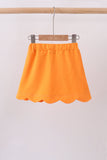 Orange scallop hem bow skort Aaria Tees