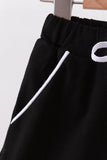 Black scallop hem bow skort Aaria Tees