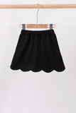 Black scallop hem bow skort Aaria Tees