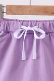 Dark purple scallop hem bow skort Aaria Tees