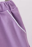 Dark purple scallop hem bow skort Aaria Tees
