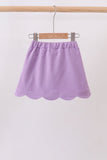 Dark purple scallop hem bow skort Aaria Tees