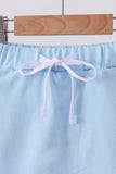 Mint scallop hem bow skort Aaria Tees