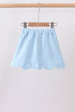 Mint scallop hem bow skort Aaria Tees